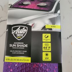 BRAND NEW ACCORDION SUN SHADE 63"×28.5"  SIZE SEE PICS &  DESCRIPTION 