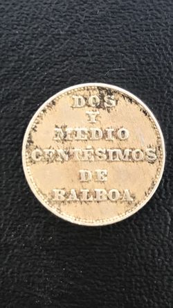 1929 DOS Y MEDIO SENTESIMO D BALBOA OLD COIN,