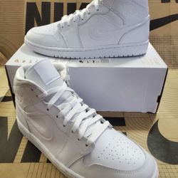 Nike Air Jordan 1s White Brand New Size 9 Women 