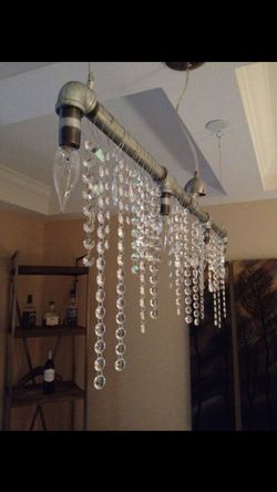 Industrial glam chandelier light