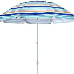 6ft Beach Umbrella with Sand Anchor