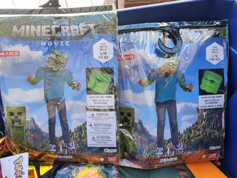 Minecraft Movie Zombie Kids Costume S4-6, L10-12