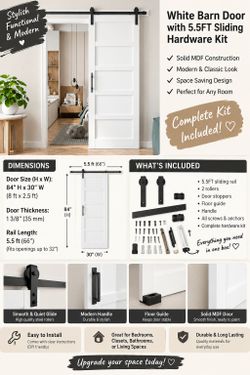 slinding door White