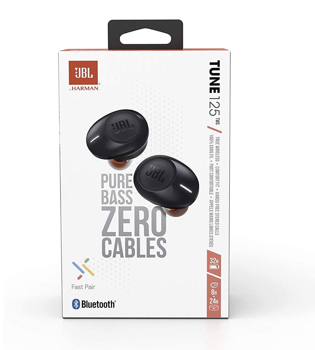 JBL Tune 125TWS True Wireless In-ear Headphones Pure Bass- retails for $100+