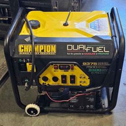 Champion 7500-Watt Electric Start Dual Fuel Home Backup Portable gas propane 