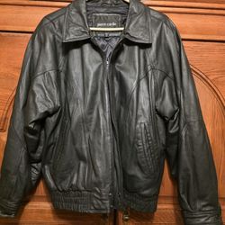 Leather Jacket Pierre Cardin Medium Men's