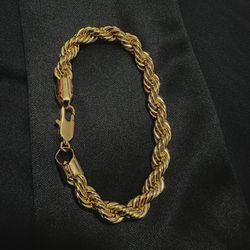Gold Plated Rope Bracelet