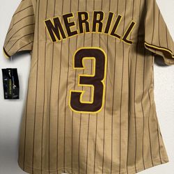  Women’s JACKSON MERRILL San Diego Padres Jersey-TAN