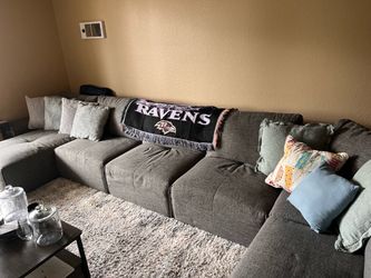 6-Piece Gray Modular Sectional