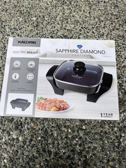NIB Sapphire Diamond Electric Skillet Non Stick