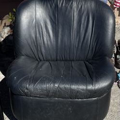 Leather Black Sofá