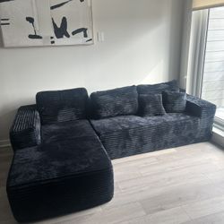 Corduroy Sofa With Princess Position