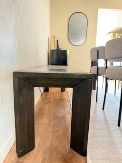 Dark Wood Dining Bench – Long Wooden Bench