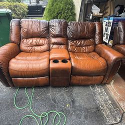 Flex Steel Couch And Recliner Set