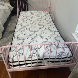 twin bed and mattress