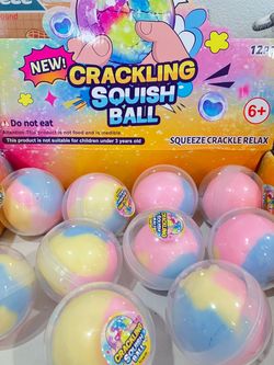 Wholesale Crackling Squish Balls 12-Pack