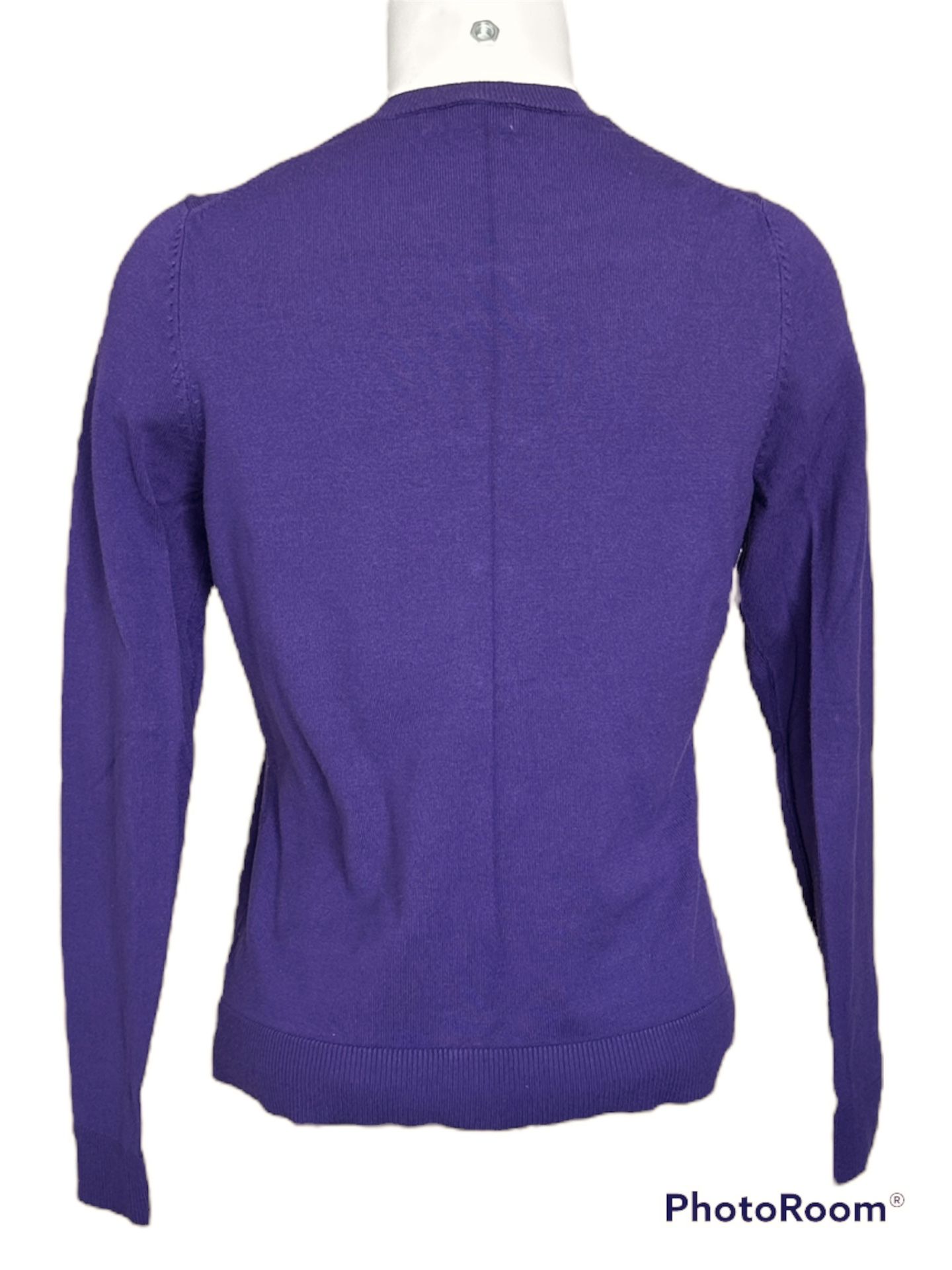 Charter Club Women's Purple Button Down Cardigan Sweater Sz S
