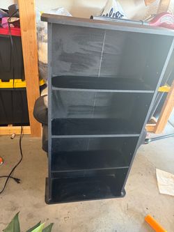 Black 5-Shelf Bookcase Storage Unit