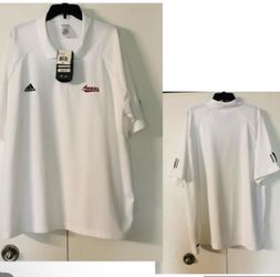New Adidas BG CCI Polo Shirt Sz 2XL ClimaCool Men’s Athletic sportswear white