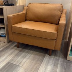 Leather Accent Chairs – Camel Brown (Set of 3 or Individual)