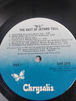 JETHRO TULL "M.U.- The Best Of Jethro Tull Chrysalis Records CLEAN