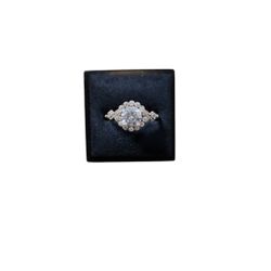 Size 6 Silver Toned Tree Branch Floral Band Solitaire Cluster Ring