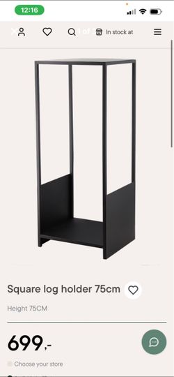 Dark grey fire wood holder