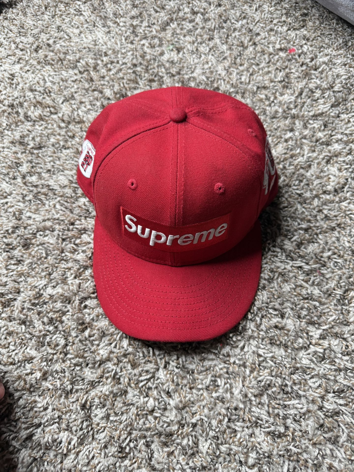 Red Supreme Hat (jersey Edition ) (7 1/8)