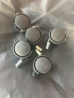 set of 5 new 2-inch replacement office chair casters with brakes