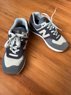 New Balance 574 Fashion Sneakers Men Size 8 Eur 41.5 women size 9 Navy Grey Blue NWTO