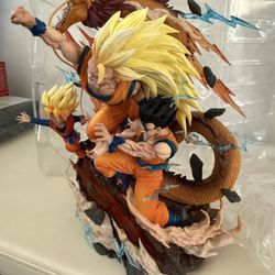Dragon Ball Z Father and Sons Dragon Fist Super Saiyan 3 Figure Statue
