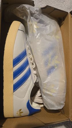 Adidas Gazelle White Blue Sneakers