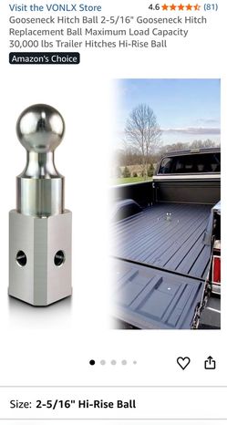 VONLX Gooseneck Hitch Ball 2-5/16" Gooseneck Hitch Replacement Ball Maximum Load Capacity 30,000 lbs Trailer Hitches Hi-Rise Ball
