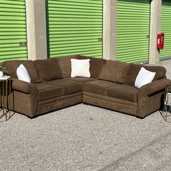 Brown sectional sofa