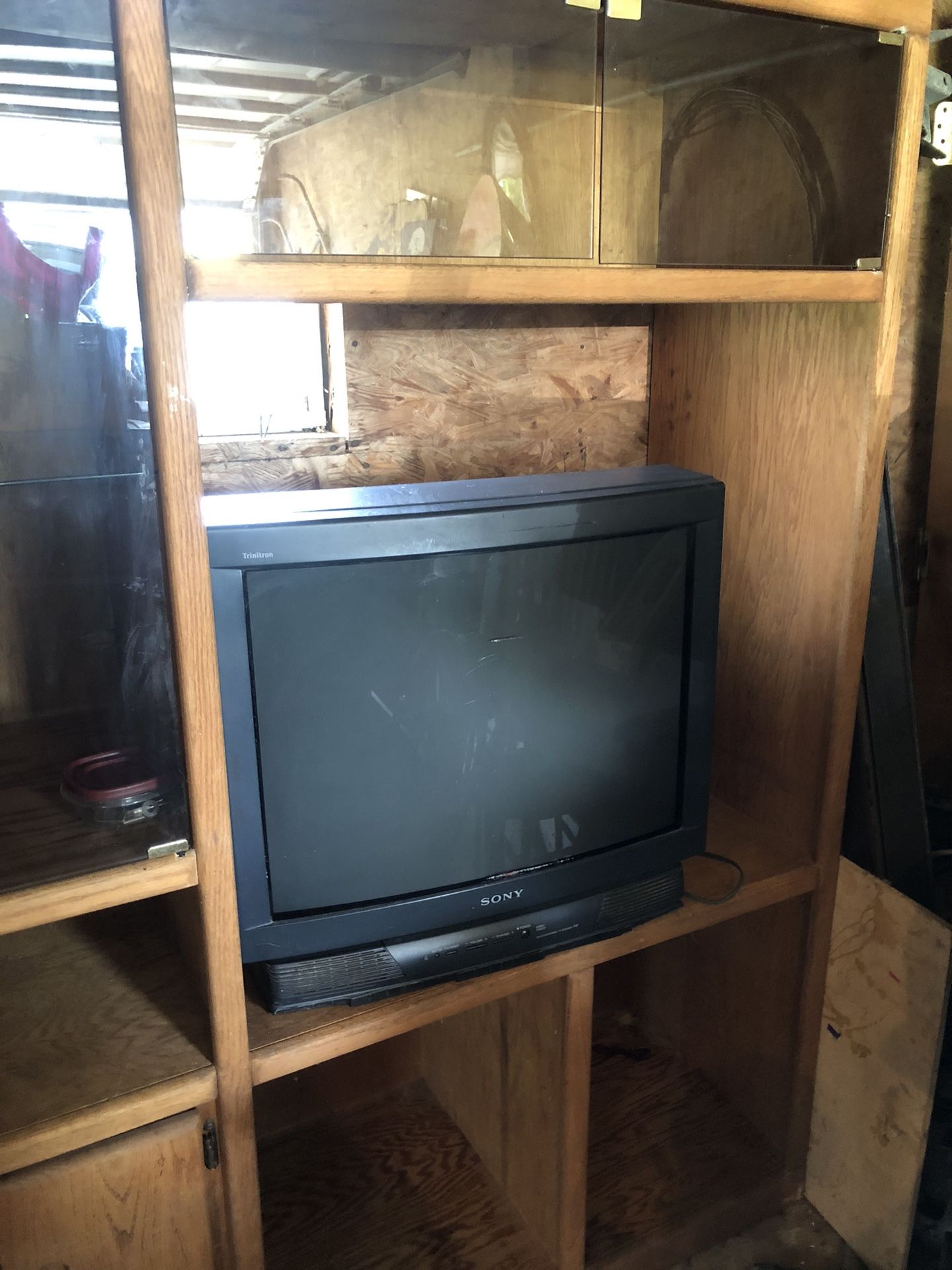 Solid Oak Entertainment Center Furniture