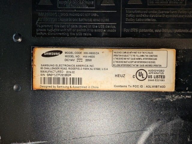 Samsung HW-H600 SoundStand (No Remote)
