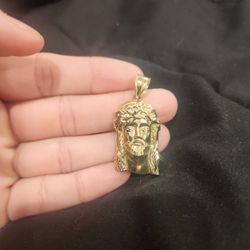 10k Gold Jesus Pendant