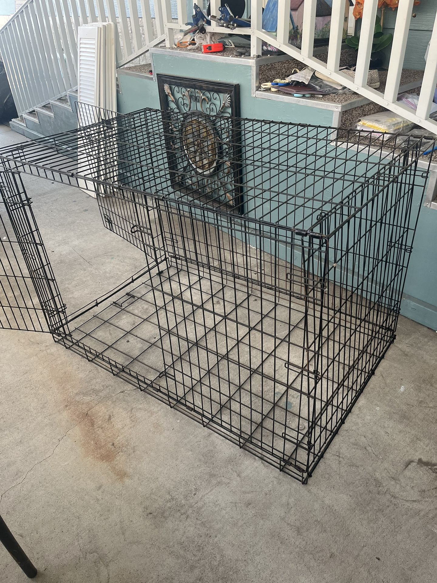 Dog Kennel Crate Cage Extra Large With Divider