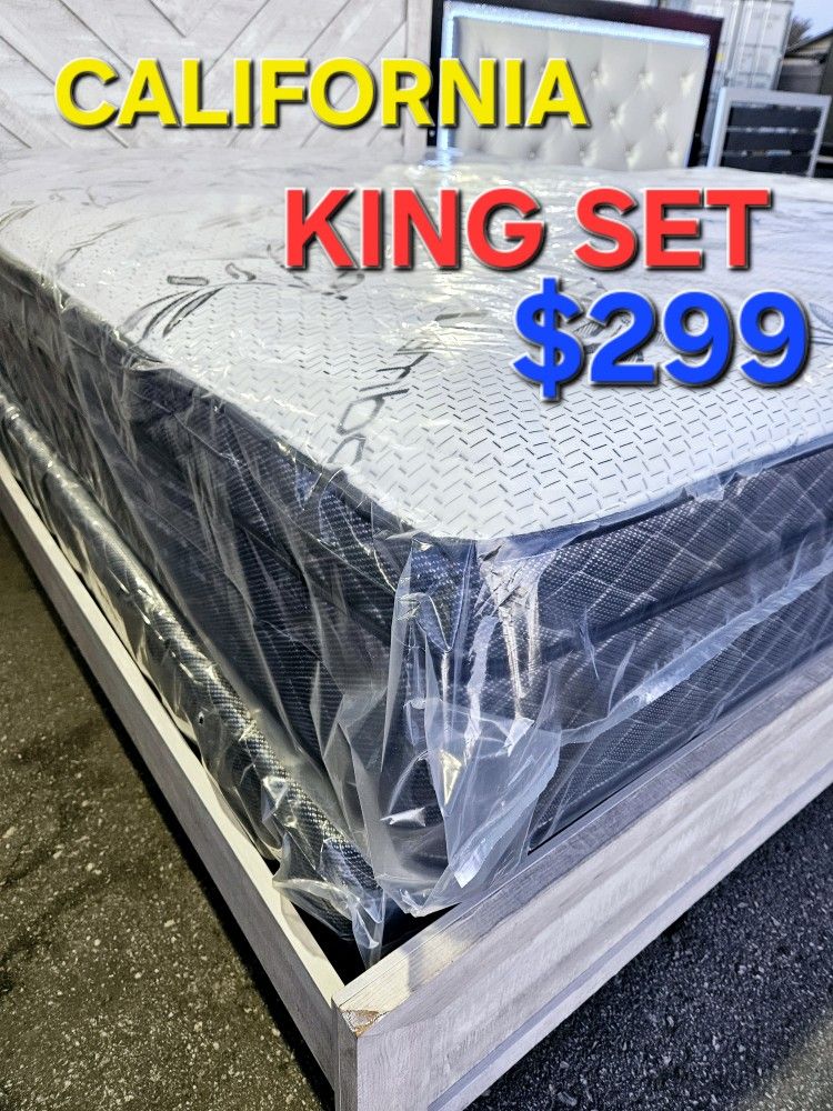 KING SET PILLOWTOP $299 << WITH BOX SPRING