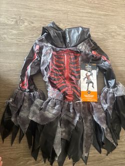 Red Glittler Skeleton Girl