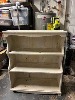 Vintage Rustic Solid Wood Bookshelf / Display Cabinet