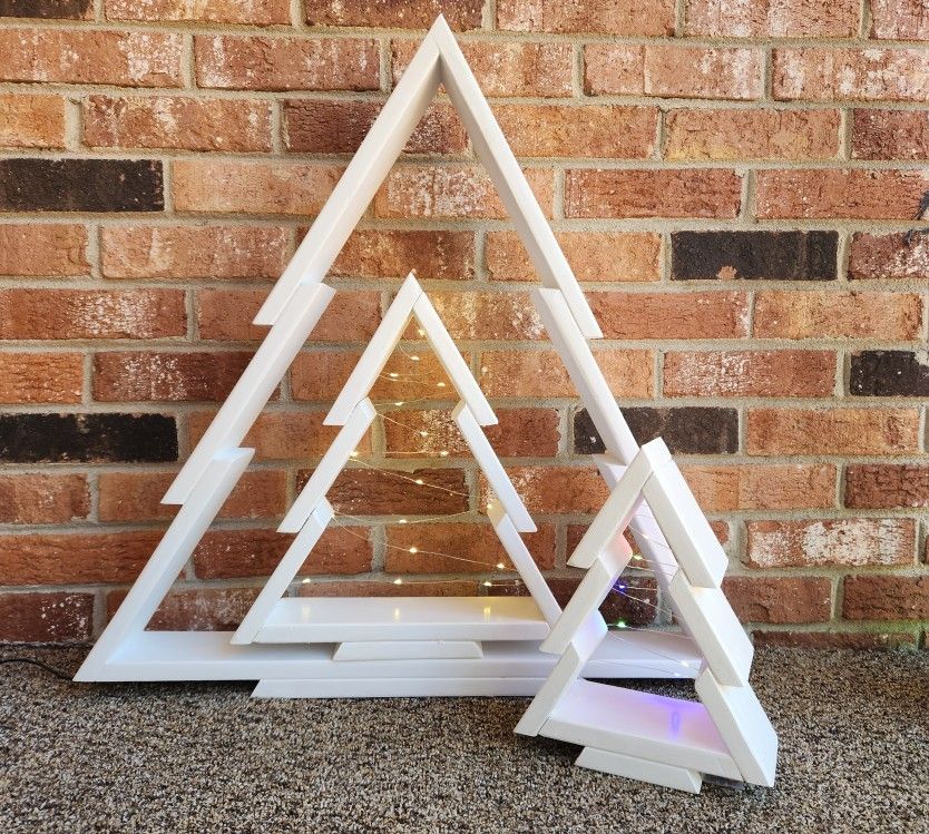 Handmade wood Christmas trees