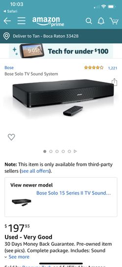 BOSE Sole TV Sound System