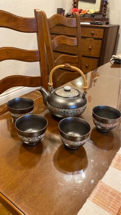 Beautiful platinum tea set- New Never Used 