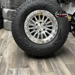 17" 6x139 Arena Trophy Wheels 285/70R17 Falken Wild Peak AT4W Tires Tacoma 4runner Tundra Silverado