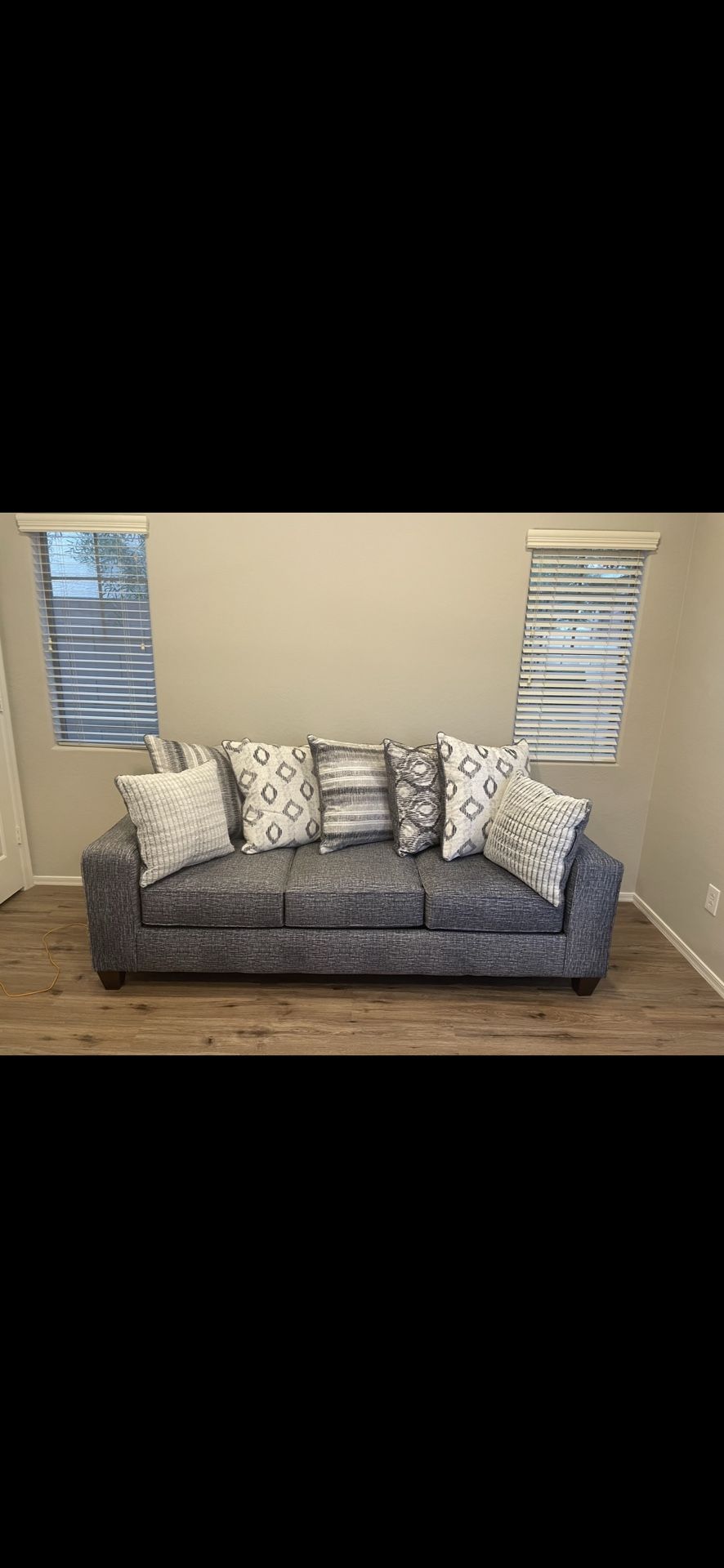 Couch With 7 Pillows