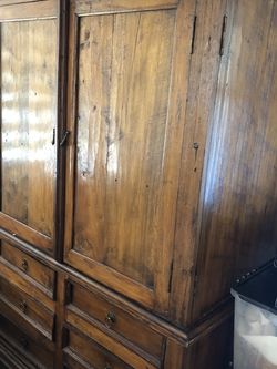 Antique Hand Made Wood armoire