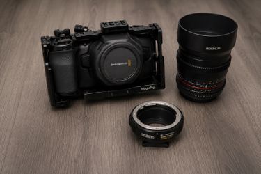 Blackmagic Pocket Cinema Camera 4K Cinema Kit | Metabones + Rokinon 85mm