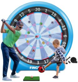 New Giant Inflatable Dartboard, Kick Darts Outdoor Indoor Soccer Dartboard Game Golf Dart Throw Darts with Pump, Giant Dart Board Target Yard Games fo