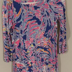 Lilly Pulitzer UPF 50+ Sophie Dress in the "Shrimply Chic